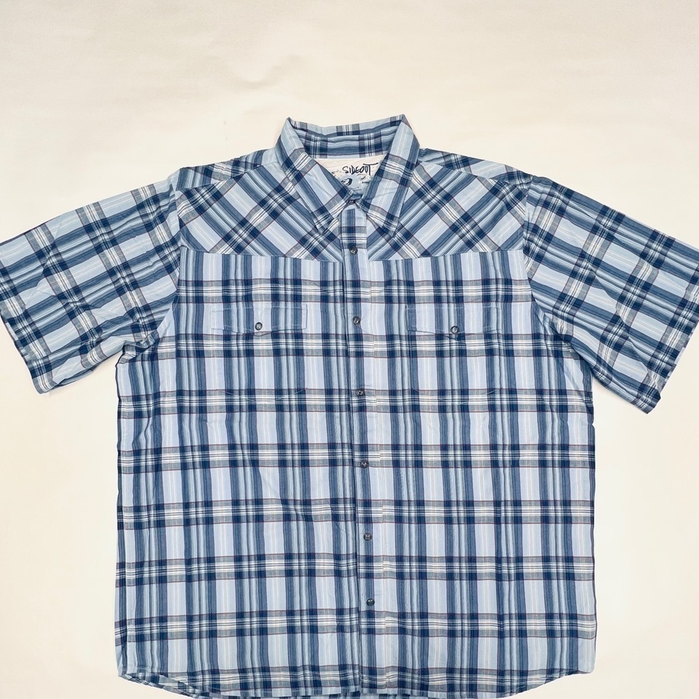 SIDEOUT Size XXL CASUAL BUTTON DOWN Short Sleeve